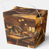 Feest geschikt voor een draak bedankdoosjes (Achterkant)