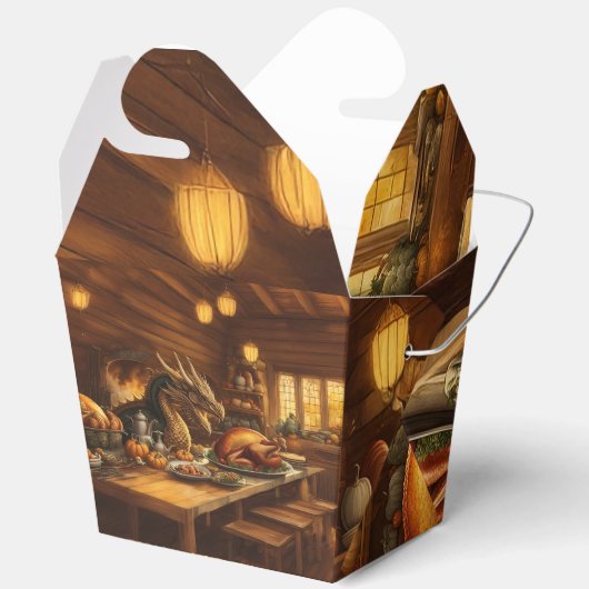 Feest geschikt voor een draak bedankdoosjes (Open)