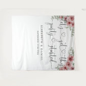 Feest Gestart Script Bloem Bruiloft Foto Achtergro Wandkleed (Voorkant (horizontaal))
