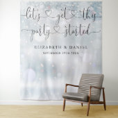 Feest Gestart Script Winter Bruiloft Foto Achtergr Wandkleed (In situ)