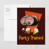 Feest getraind briefkaart (Voorkant / Achterkant)