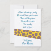 Feest Giraffe Kaart (Achterkant)