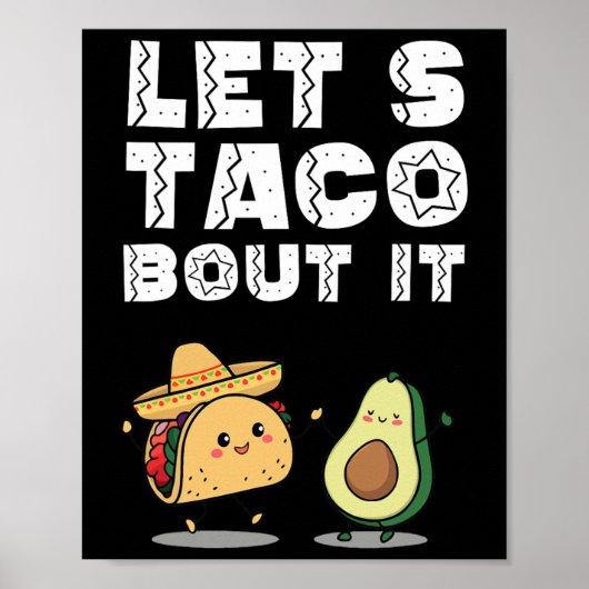 Feest Grappig Laten we Taco Over It Taco Cinco De Poster (Voorkant)