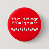 Feest Helper Kerst Badge Knop Ronde Button 5,7 Cm (Voorkant)