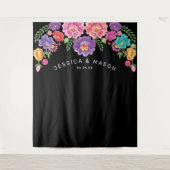 Feest Huwelijk Achtergrond Fotohokje Wandkleed (Voorkant)