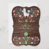 Feest Huwelijk Bewaar De Datum Llama Volkstuin Blo Kaart (Voorkant)