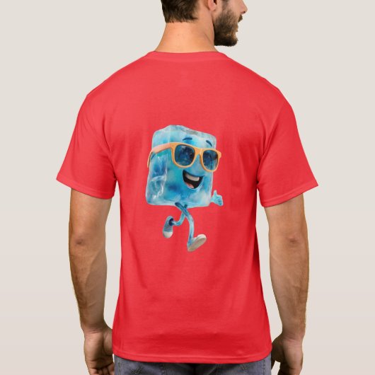 Feest Ijsblok Illustratie T-shirt (Achterkant)
