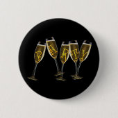 Feest in de Champagne Ronde Button 5,7 Cm (Voorkant)