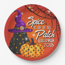 Feest in de Patch Halloween lunch papieren borden