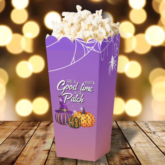 Feest in de Patch Halloween Popcorn Doos Bedankdoosjes