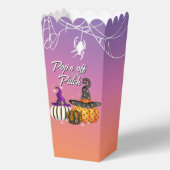 Feest in de Patch Halloween Popcorn Doos Bedankdoosjes (Achterkant)