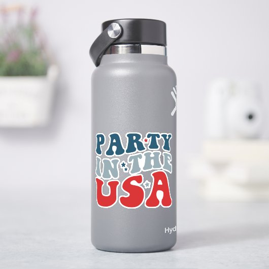 Feest in de USA - 4 juli Sticker (HydroFlask)