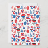 Feest in de Verenigde Staten 4 juli BBQ Uitnodigin Kaart (Achterkant)