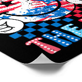 Feest in de Verenigde Staten 4 juli Preppy Smile K Poster (Hoek)