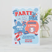 Feest in de Verenigde Staten 4 juli Verjaardag Uit Kaart (Staand voorkant)