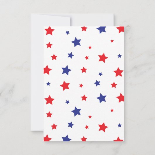 Feest in de Verenigde Staten Verjaardagsuitnodigin Kaart (Achterkant)