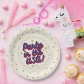 Feest in de VS 4 juli Decoraties Papieren Bordje (Feest)