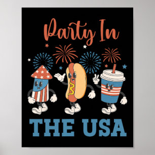 Feest in de VS 4 juli Grappig feest USA Summe Poster