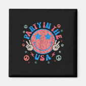Feest in de VS 4 juli Preppy Smile Retro Me Magneet (Voorkant)