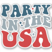 Feest in de VS - 4 juli Sticker (Voorkant)