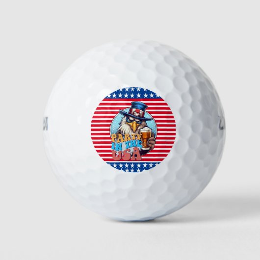 Feest In de VS GOLFER Golfballen (Voorkant)