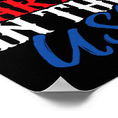 Feest in de VS Grappig 4 juli Amerikaanse vlag S Poster (Hoek)