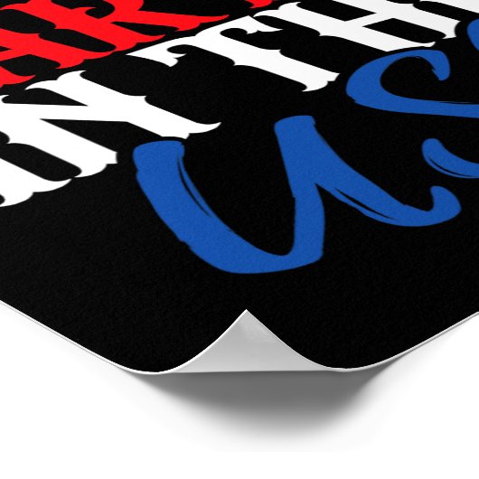 Feest in de VS Grappig 4 juli Amerikaanse vlag S Poster (Hoek)