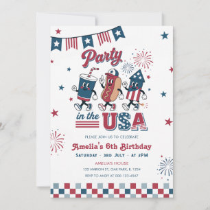 Feest in de VS Jongens Verjaardag Amerikaans Eetca Kaart