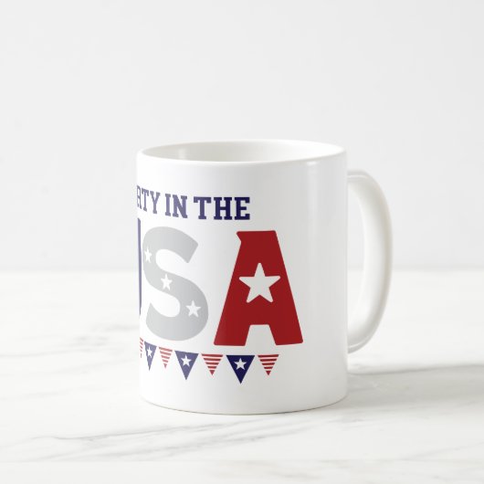 Feest in de VS Mok met vlag - Funny Gift (Voorkant rechts)