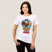 Feest In De VS Patriottische Adelaar Bier Tri-Blend Shirt (Voorkant volledig)
