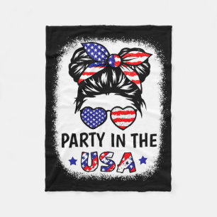 Feest In De VS T-shirt Meisje 4 Juli Amerikaanse V Fleece Deken