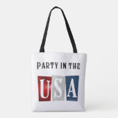 Feest in de VS Tote Bag (Achterkant)