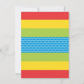 Feest in de zon zwembadfeest verjaardag schoolbord bedankkaart (Achterkant)