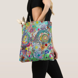 Feest in een doos boodschappentas tote bag