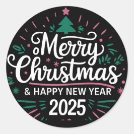 Feest in elke Sticker Gelukkig Nieuwjaar 2025