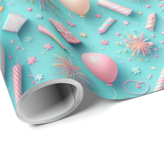 Feest in het blauw cadeaupapier (Rol Hoek)