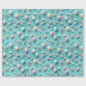 Feest in het blauw cadeaupapier (Vlak)