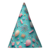 Feest in het blauw feesthoedjes (Rechts)