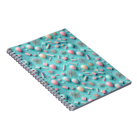 Feest in het blauw notitieboek (Rechterzijde)