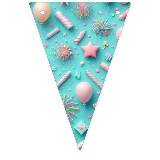 Feest in het blauw vlaggetjes (Derde vlag)