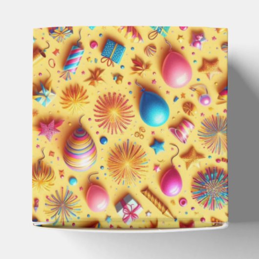 Feest in het geel bedankdoosjes (Bovenkant)