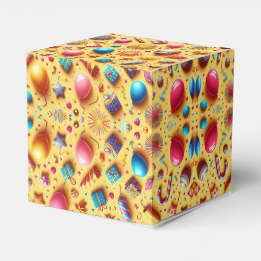 Feest in het geel bedankdoosjes (Achterkant)