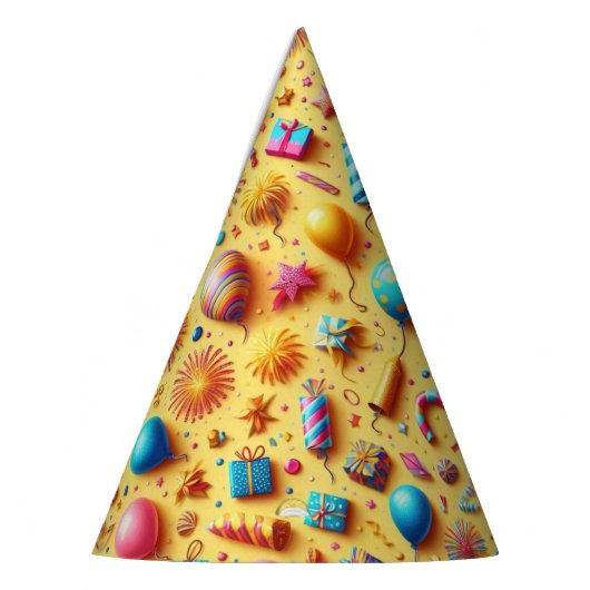 Feest in het geel feesthoedjes (Links)