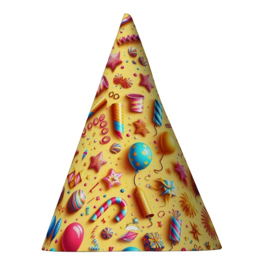 Feest in het geel feesthoedjes (Rechts)