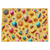 Feest in het geel groot cadeauzakje (Voorkant)