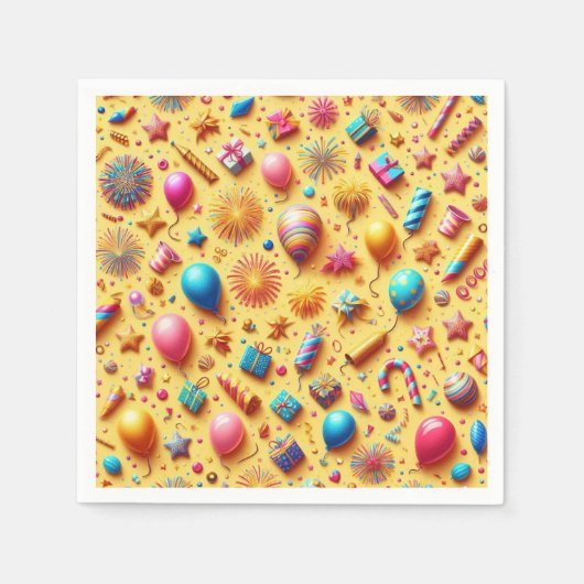 Feest in het geel servet (Voorkant)