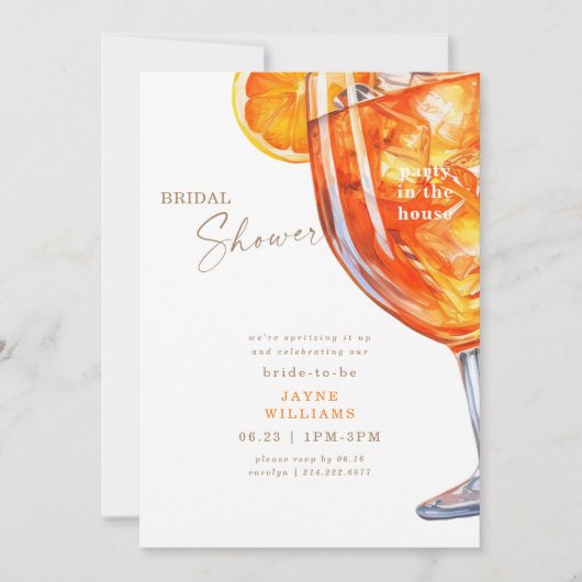 Feest in het Huis Aperol Spritz Vrijgezellenfeest Kaart (Voorkant)