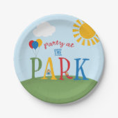 Feest in het Park Birthday Cake Bord (Voorkant)