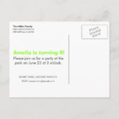 Feest in het Park Briefkaart Uitnodigen - Limoen (Achterkant)