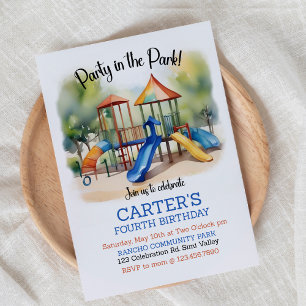 Feest in het park, Speeltuin Verjaardag, Outdoor Kaart